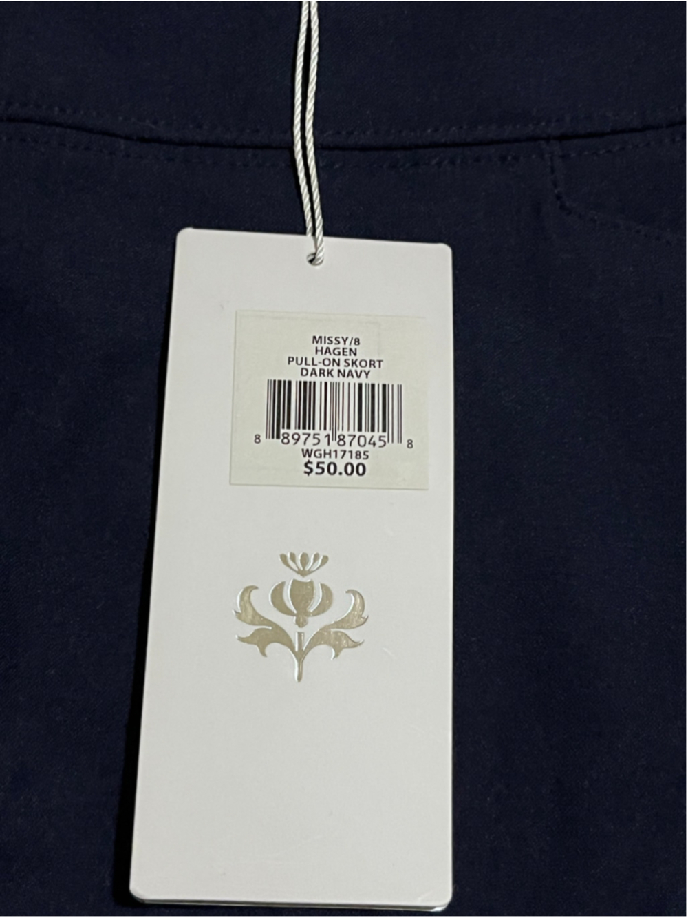 NWT Lady Hagen A-Line Skirt Women’s Size 8 Dark Navy - Picture 4 of 7
